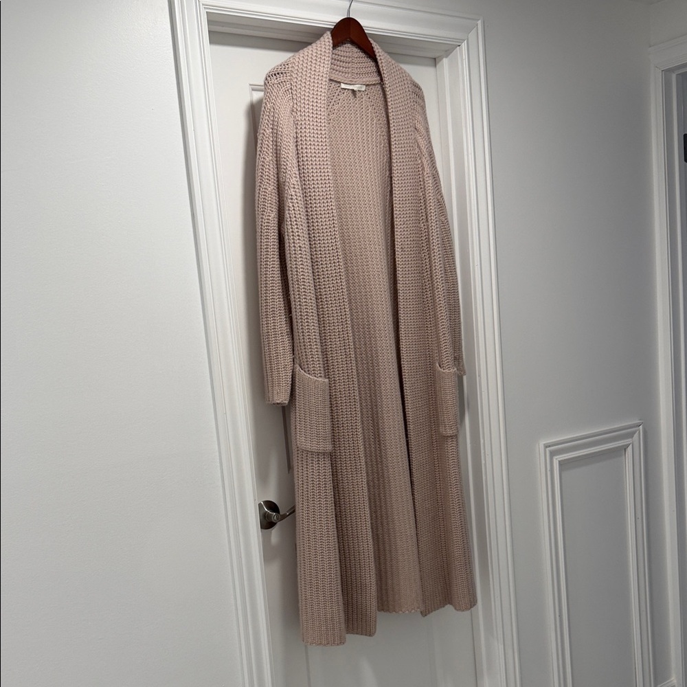 NakedCashmere Long Knit Cardigan - Soft Pink